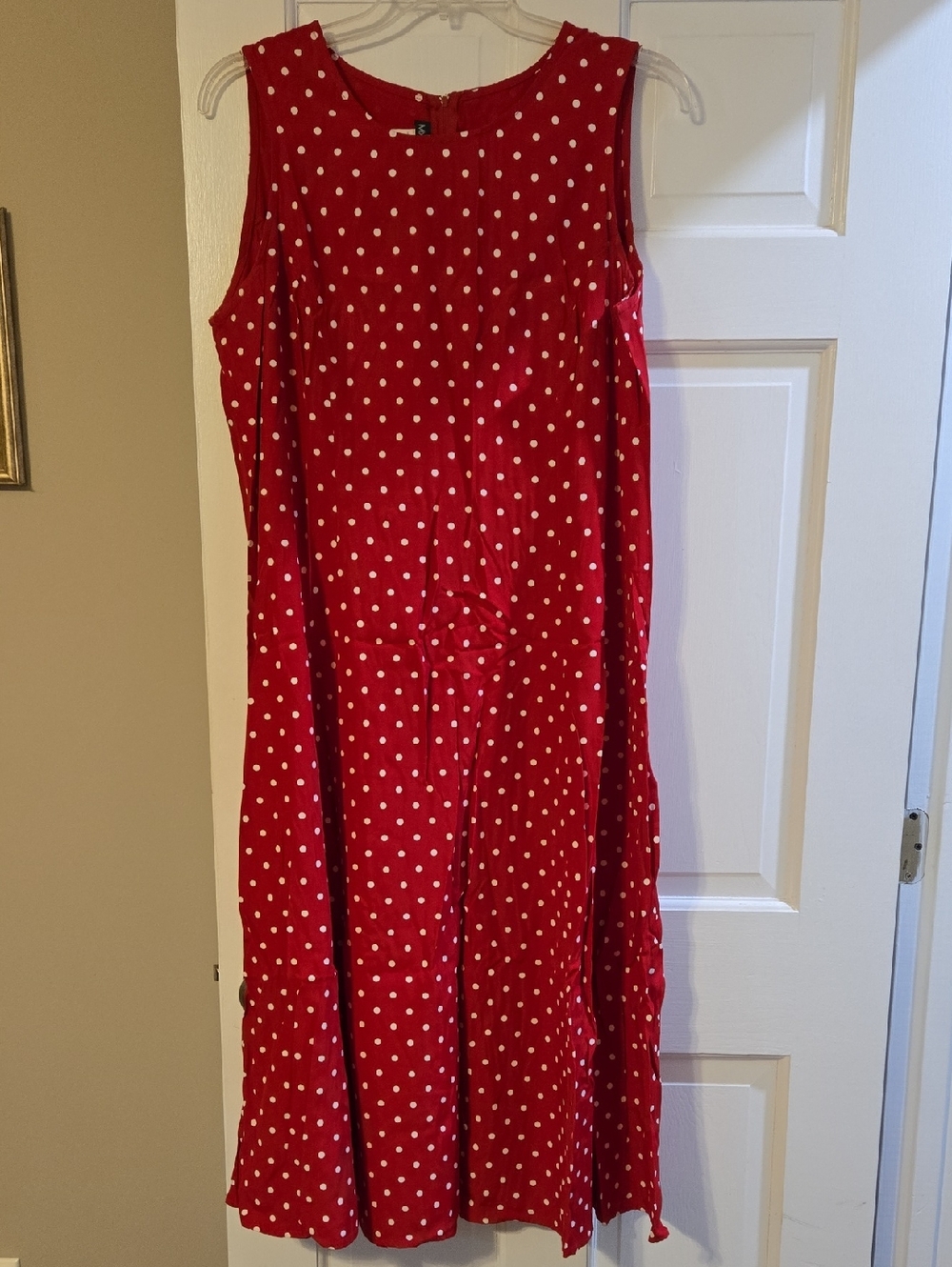 Red Dress with White Polka Dots